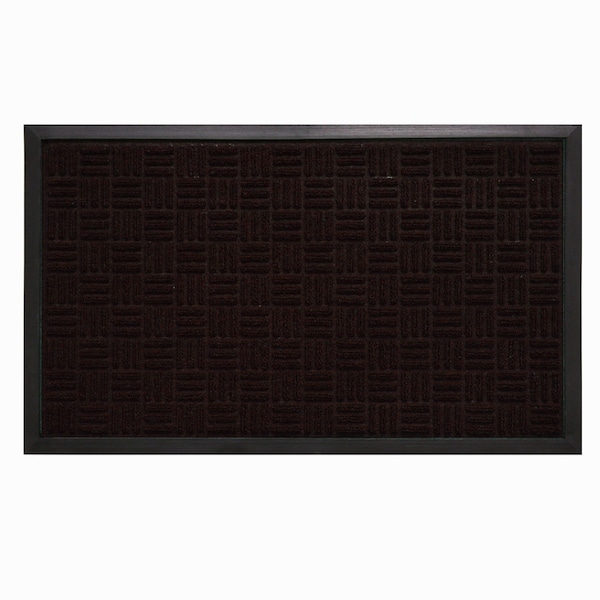 Sports Licensing Solutions Sports Licensing Solutions 24 in. W X 36 in. L Brown Parquet Rubber Door Mat 58806 - main